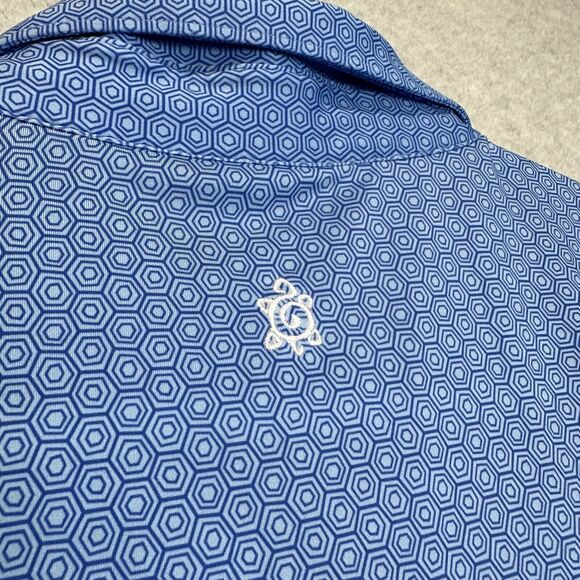 Turtleson Men's XXL Performance Polo Golf Athletic Shirt Blue Tortoise Shell‎ - Picture 12 of 14